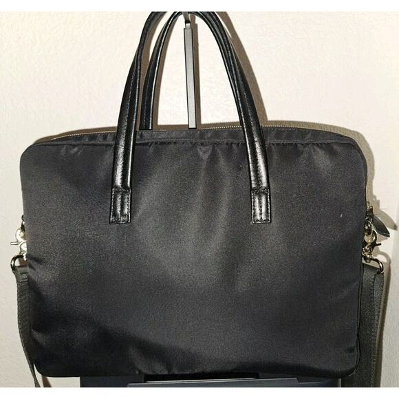 Knomo London Hanover 14in Laptop Briefcase Shoulder Work Bag Black 14x10x2 $227 - Picture 8 of 16